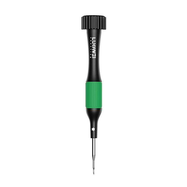 Luowei Little Boy Smooth Bearings Alloy Magnetic Screwdriver, Y-shaped 0.7, Hexagon T2, Cross 1.2, Five Stars 0.8, Medium Plate 2.5, 5 in 1 Set
