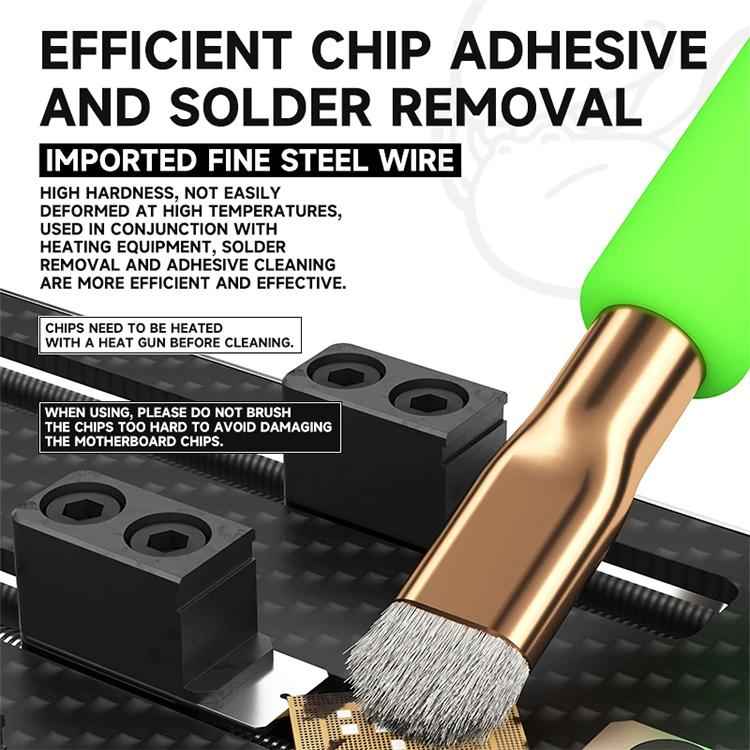 Luowei LW-BR01 Motherboard IC Chip Solder Pad Glue Removal Cleaning Brush Set, LW-BR01