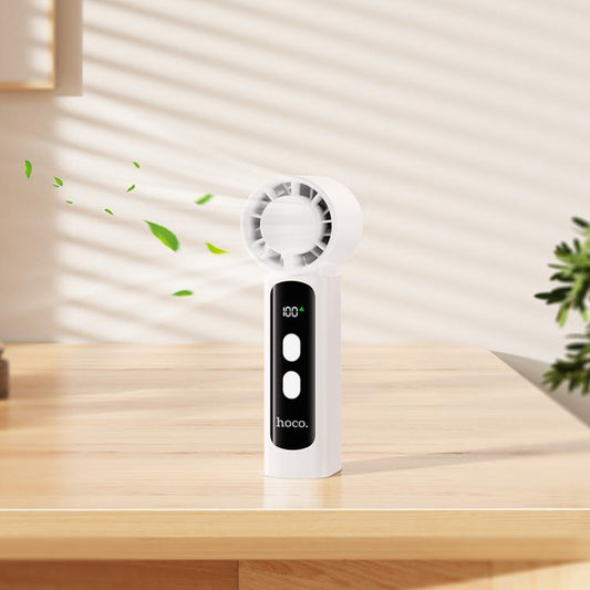 hoco HX601 20000RPM Digital Display High Speed Handheld Electric Fan, HX601
