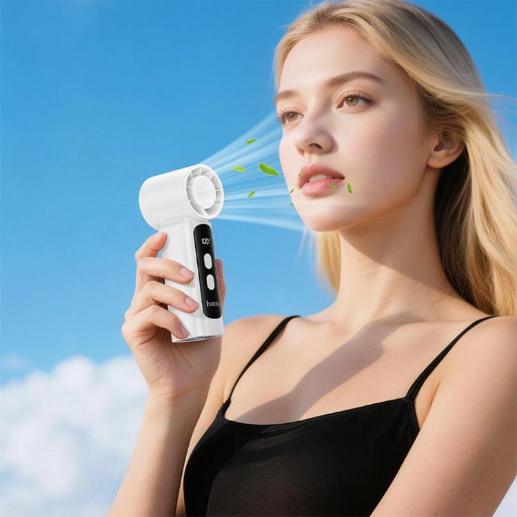 hoco HX601 20000RPM Digital Display High Speed Handheld Electric Fan, HX601