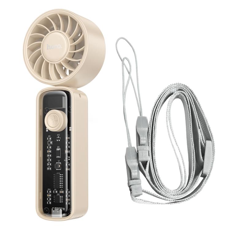 hoco HX602 Transparent 8000RPM Digital Display Foldable Portable Electric Fan, HX602