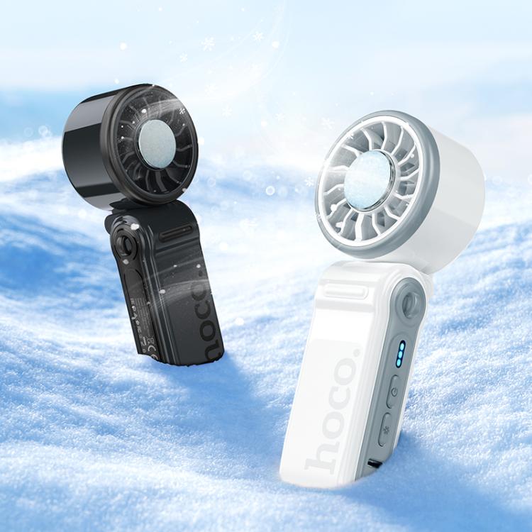 hoco HX604 Ice Pack Series Lightweight Foldable Semiconductor Cooling Electric Fan, HX604(Navy Blue), HX604(White)