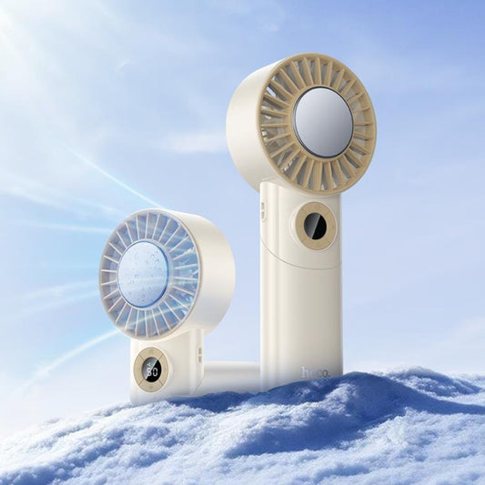 hoco HX605 Ice Pack Series Digital Display Foldable Semiconductor Cooling Electric Fan, HX605