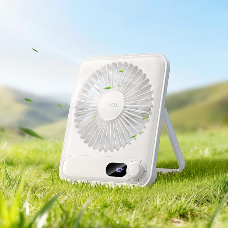 hoco HX607 Slim Digital Display Desktop Fan, HX607(Black), HX607(White)