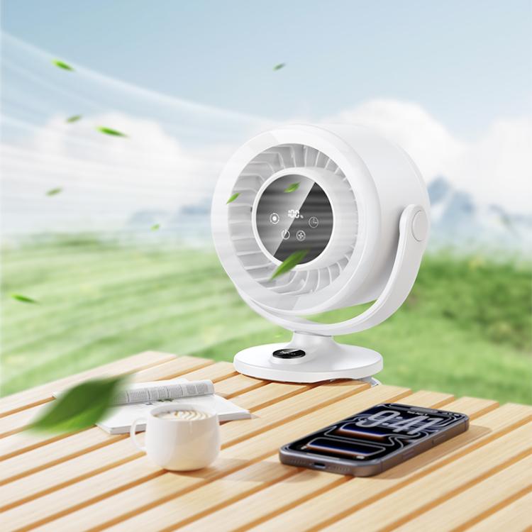 hoco HX608 Digital Display Automatic Oscillating Clip Mount Fan, HX608