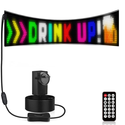 16 x 144 Pixels  Ultra-Thin Waterproof Programmable LED Flexible Matrix Display Screen, EU Plug, UK Plug, US Plug, USB Plug