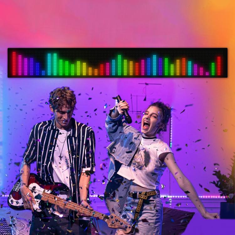 16 x 144 Pixels  Ultra-Thin Waterproof Programmable LED Flexible Matrix Display Screen, EU Plug, UK Plug, US Plug, USB Plug