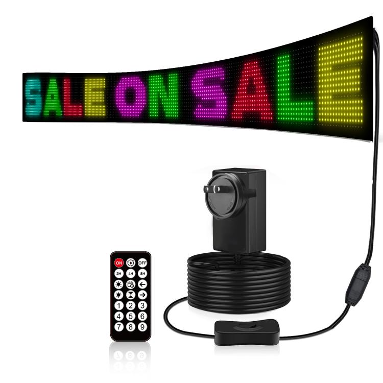 16 x 192 Pixels Ultra-Thin Waterproof Programmable LED Flexible Matrix Display Screen, EU Plug, UK Plug, US Plug, USB Plug