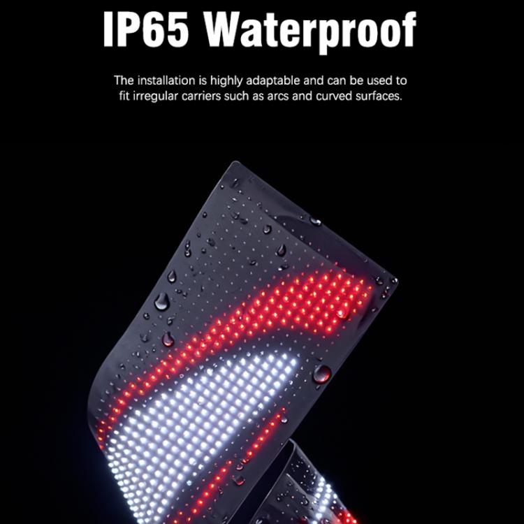 2pcs 16 x 96 Plus Pixels  Ultra-Thin Waterproof Programmable LED Flexible Matrix Display Screen, USB
