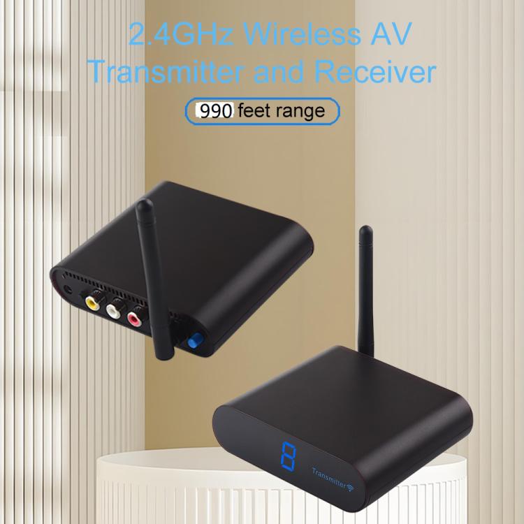 Measy AV230-2 2.4GHz Set-top Box Wireless Audio / Video Transmitter + 2 Receiver, with IR Extension Function, US Plug, EU Plug, AU Plug, UK Plug