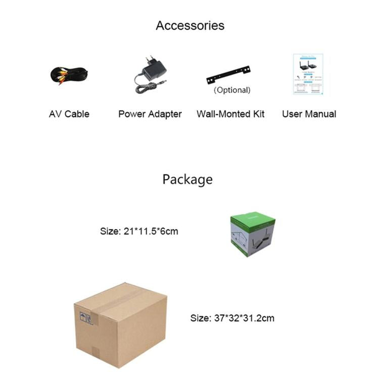 Measy AV230-2 2.4GHz Set-top Box Wireless Audio / Video Transmitter + 2 Receiver, with IR Extension Function, US Plug, EU Plug, AU Plug, UK Plug
