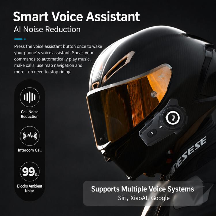 Noise Reduction Motorcycle Helmet Waterproof Wireless Bluetooth Earphone
