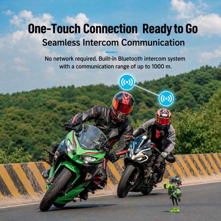 Noise Reduction Motorcycle Helmet Waterproof Wireless Bluetooth Earphone