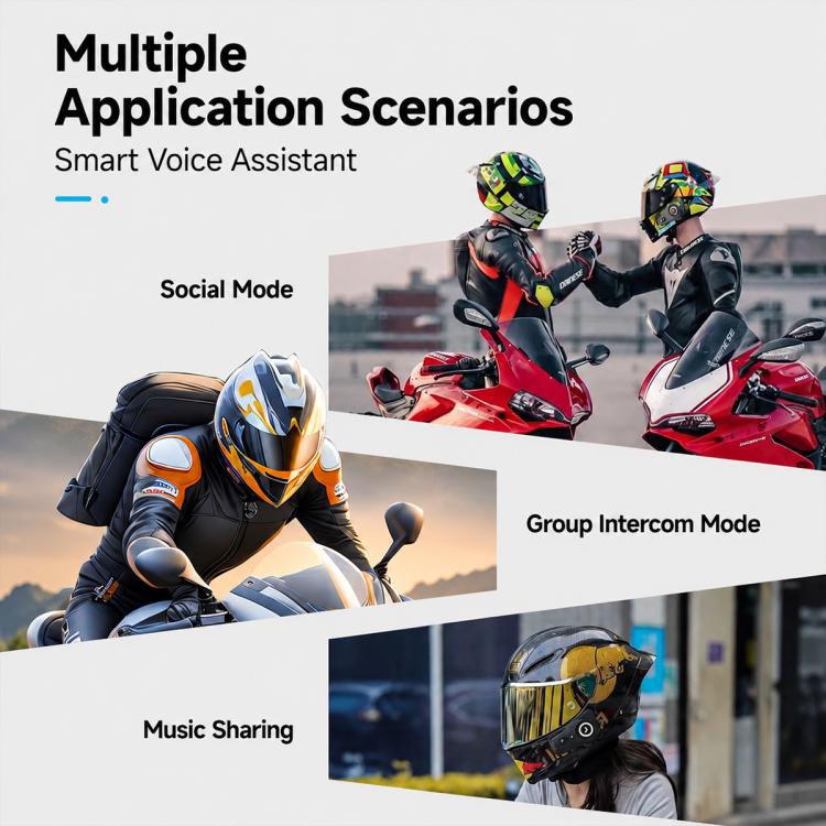 Noise Reduction Motorcycle Helmet Waterproof Wireless Bluetooth Earphone