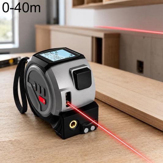 OUXIAOJIANG 3 in 1 High-Precision Handheld Cross Line Laser Rangefinder Digital Tape Measure, 40m, 60m