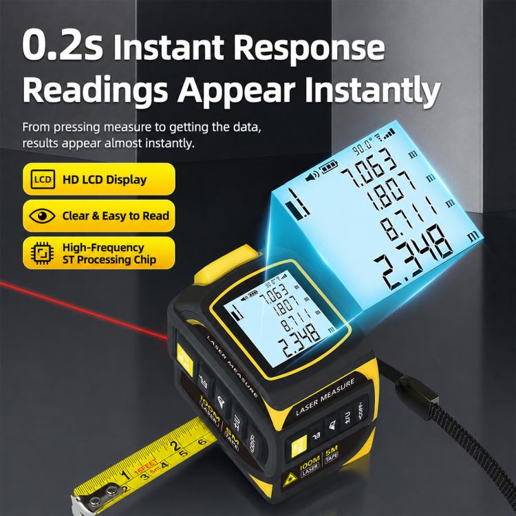 4 in 1 High-Precision Infrared Cross Line Bluetooth Laser Rangefinder, 40m, 60m, 80m, 100m