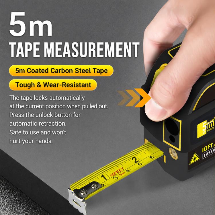 4 in 1 High-Precision Infrared Cross Line Bluetooth Laser Rangefinder, 40m, 60m, 80m, 100m