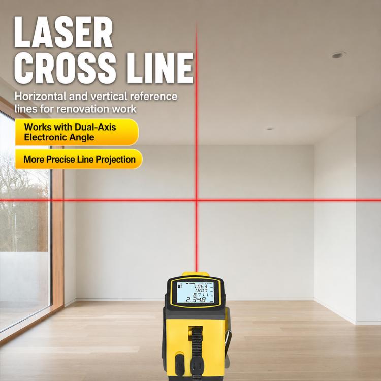 4 in 1 High-Precision Infrared Cross Line Bluetooth Laser Rangefinder, 40m, 60m, 80m, 100m