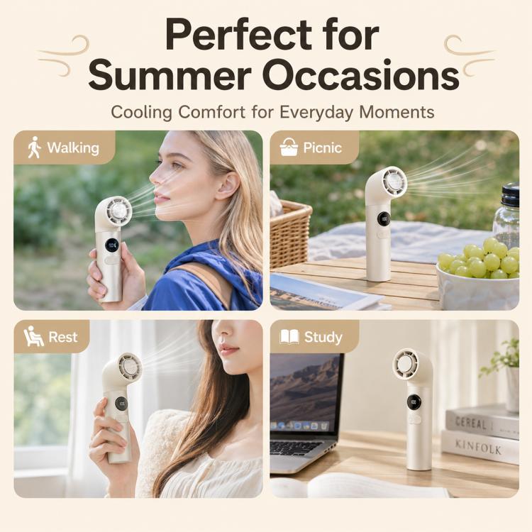 H27 Curved Ice Cooling Fan with Digital Display
