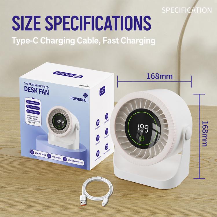 Y26 Dual-Duct Desktop Circulating Fan with Digital Display