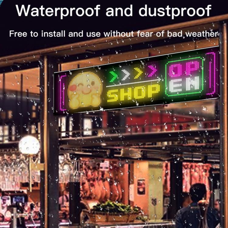 32x160 Pixels Double Row Ultra-Thin Waterproof LED Flexible Advertising Matrix Display Screen, 78 x 20cm