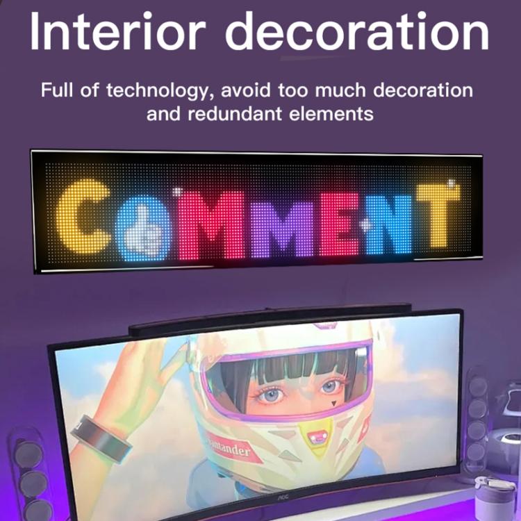 32x160 Pixels Double Row Ultra-Thin Waterproof LED Flexible Advertising Matrix Display Screen, 78 x 20cm
