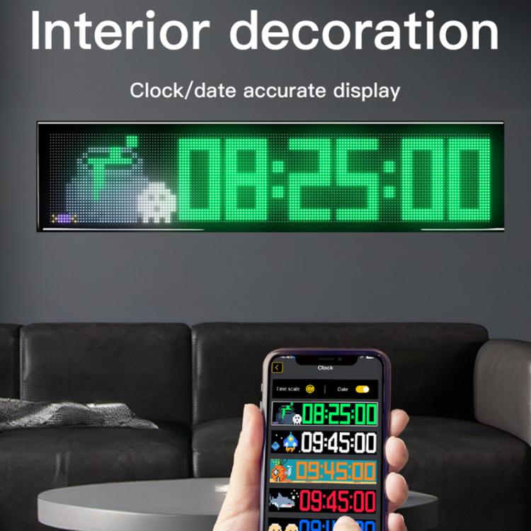 32x160 Pixels Double Row Ultra-Thin Waterproof LED Flexible Advertising Matrix Display Screen, 78 x 20cm