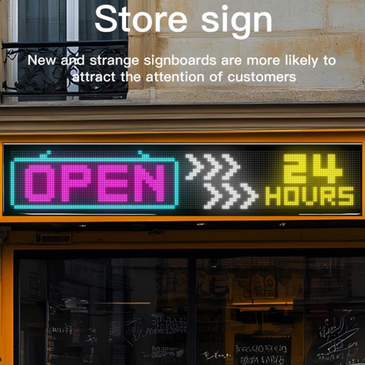 32x192 Pixels Double Row Ultra-Thin Waterproof LED Flexible Advertising Matrix Display Screen, 93 x 20cm