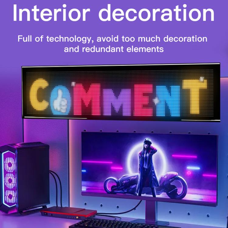 32x192 Pixels Double Row Ultra-Thin Waterproof LED Flexible Advertising Matrix Display Screen, 93 x 20cm