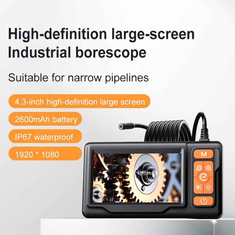 P790 4.3 inch HD Screen Industrial Endoscope, 8mm Single Lens / 2m, 8mm Single Lens / 5m, 8mm Single Lens / 10m