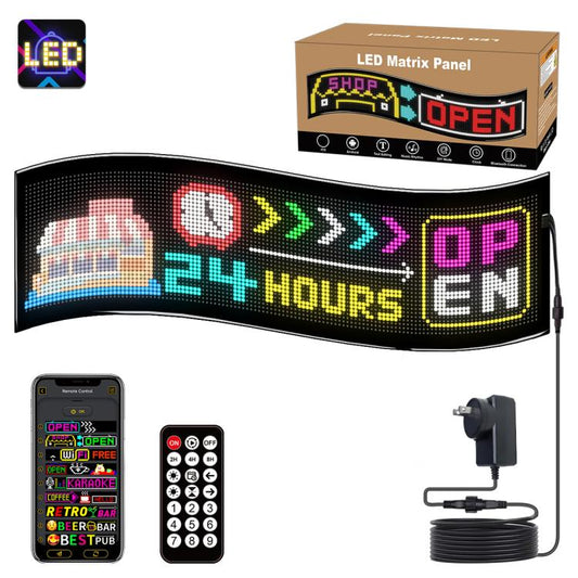 32x128 Pixels Dual Row Ultra-Thin LED Flexible Advertising Matrix Display Screen, Size: 98 x 28cm, 98 x 28cm