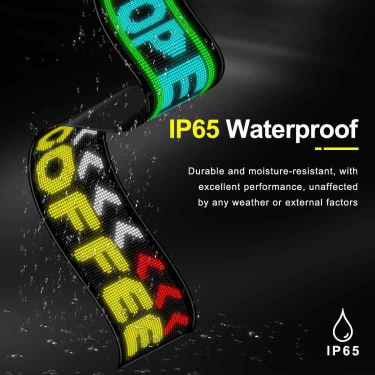 32x128 Pixels Dual Row Ultra-Thin LED Flexible Advertising Matrix Display Screen, Size: 98 x 28cm, 98 x 28cm