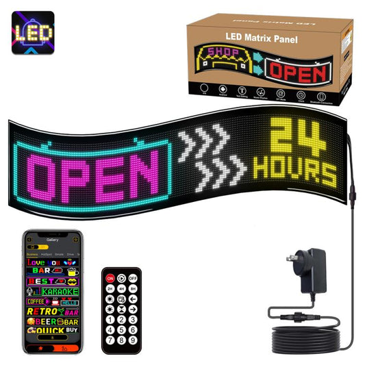 32x192 Pixels Dual Row Ultra-Thin LED Flexible Advertising Matrix Display Screen, Size: 145 x 28cm, 145 x 28cm