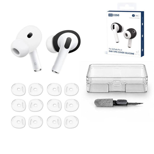 XDcase 6 Pairs Silicone Anti-slip Sports Ear Covers Kit, Cleaning Brush Color Random, For AirPods Pro 3, For AirPods 4, For Apple EarPods