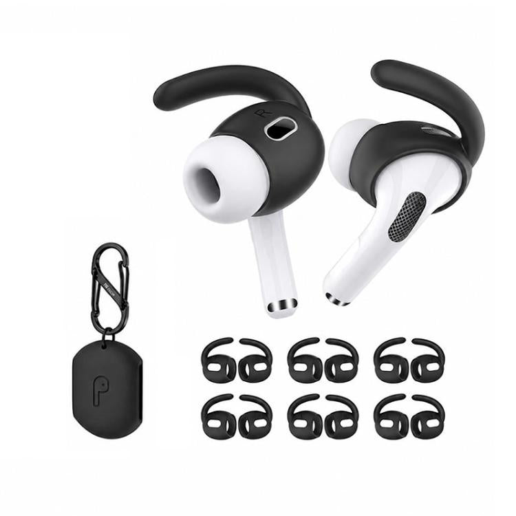 XDcase 6 Pairs Silicone Anti-slip Sports Ear Covers with Storage Case & Carabiner, For AirPods Pro 3