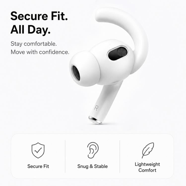 XDcase 6 Pairs Silicone Anti-slip Sports Ear Covers with Storage Case & Carabiner, For AirPods Pro 3