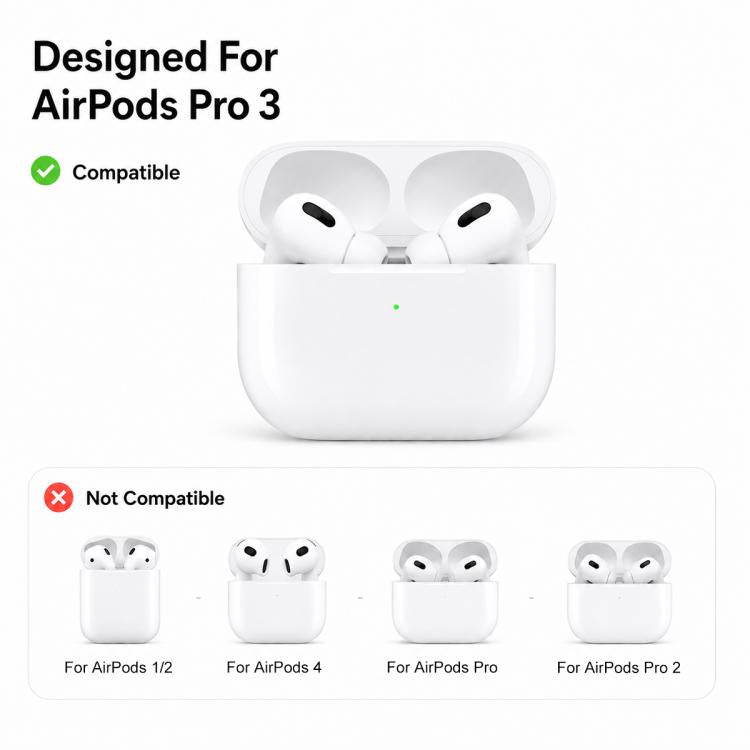 XDcase 6 Pairs Silicone Anti-slip Sports Ear Covers with Storage Case & Carabiner, For AirPods Pro 3