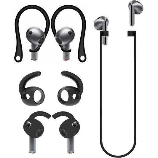 XDcase Silicone Sports Anti-Slip Ear Covers & Ear Hooks & Anti-Lost Strap Combo Set, For Galaxy Buds3 Pro