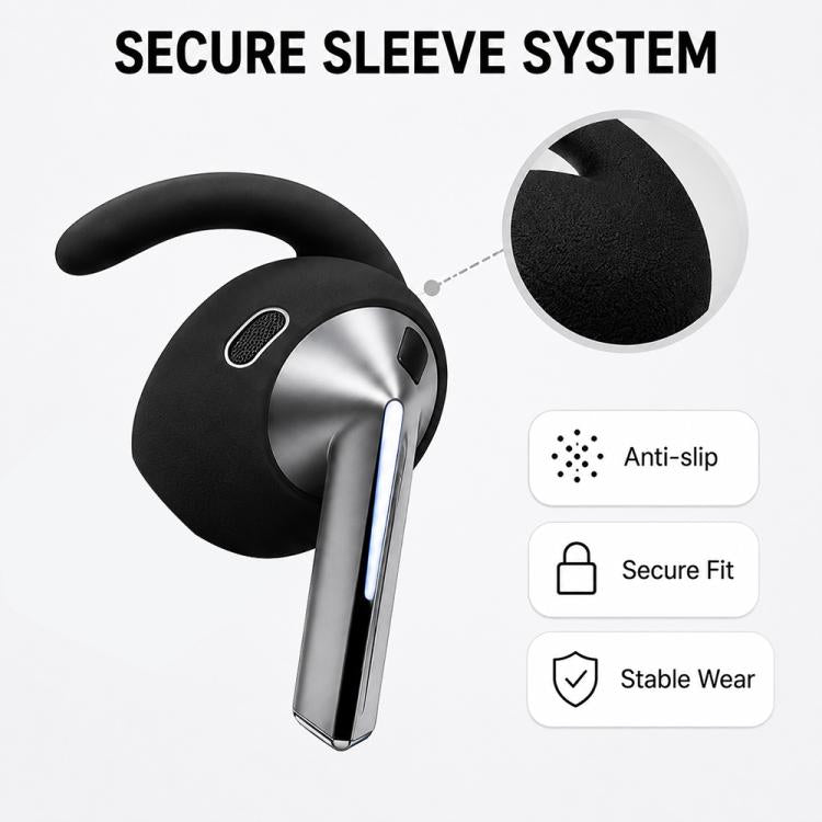 XDcase Silicone Sports Anti-Slip Ear Covers & Ear Hooks & Anti-Lost Strap Combo Set, For Galaxy Buds3 Pro