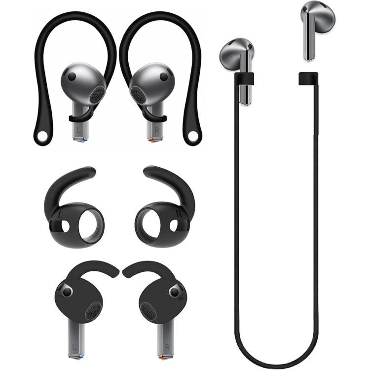 XDcase Silicone Sports Anti-Slip Ear Covers & Ear Hooks & Anti-Lost Strap Combo Set, For Galaxy Buds4, For Galaxy Buds3 Pro, For Galaxy Buds3