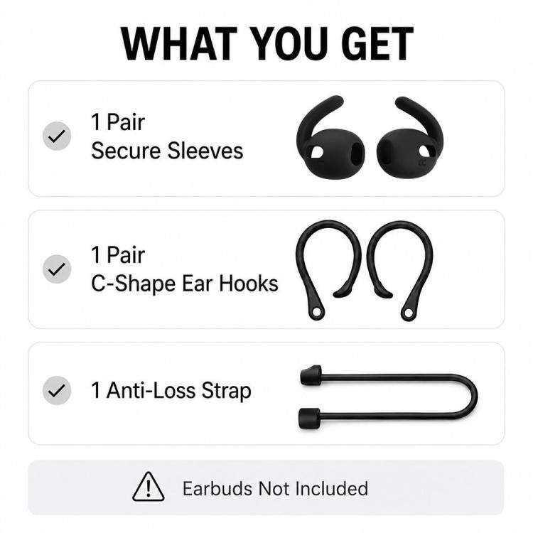 XDcase Silicone Sports Anti-Slip Ear Covers & Ear Hooks & Anti-Lost Strap Combo Set, For Galaxy Buds4, For Galaxy Buds3 Pro, For Galaxy Buds3