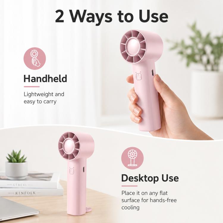DF-91 Portable High-Speed Handheld Fan with Desktop Stand