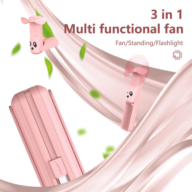 F5 Mini Folding Fan Integrated Type-C Cable