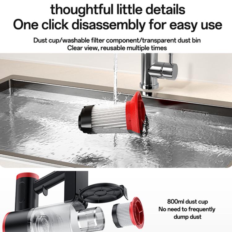 Yesido EC32 Handheld Wireless Vacuum Cleaner 12000Pa Suction Multifunction Cleaning Dust Removal Tool, EU Plug, UK Plug