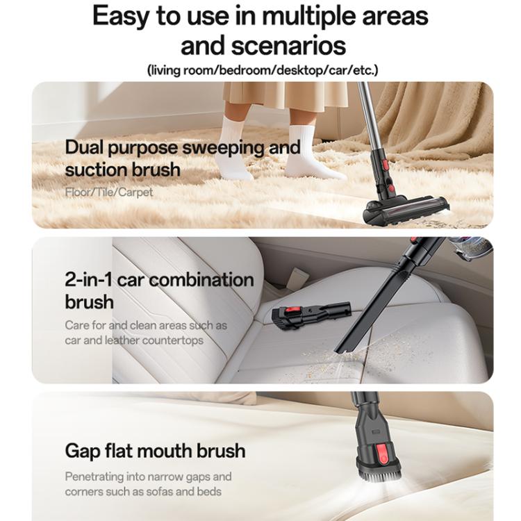 Yesido EC32 Handheld Wireless Vacuum Cleaner 12000Pa Suction Multifunction Cleaning Dust Removal Tool, EU Plug, UK Plug