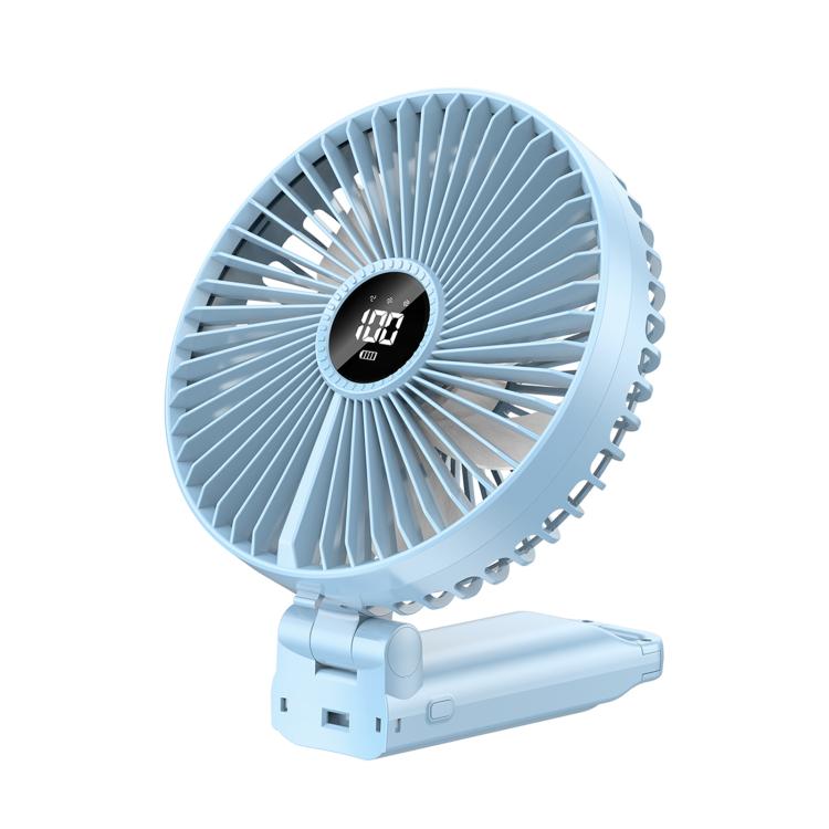 F7 Large Folding Handheld Fan with LED Digital Display