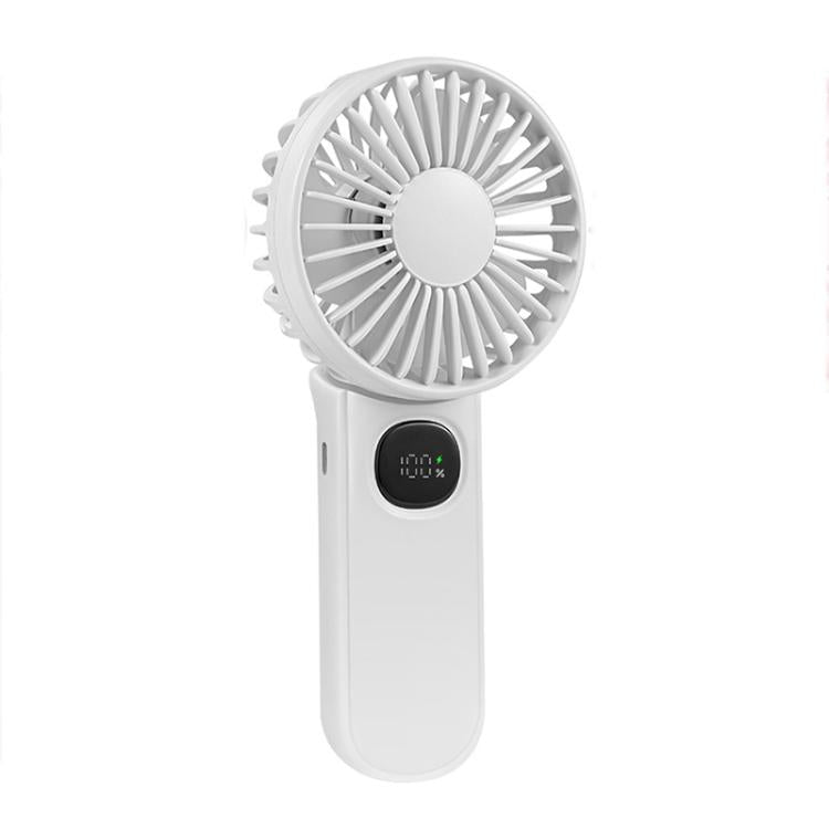 F11 Folding Handheld Fan with LED Display & Lanyard