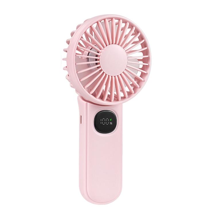 F11 Folding Handheld Fan with LED Display & Lanyard
