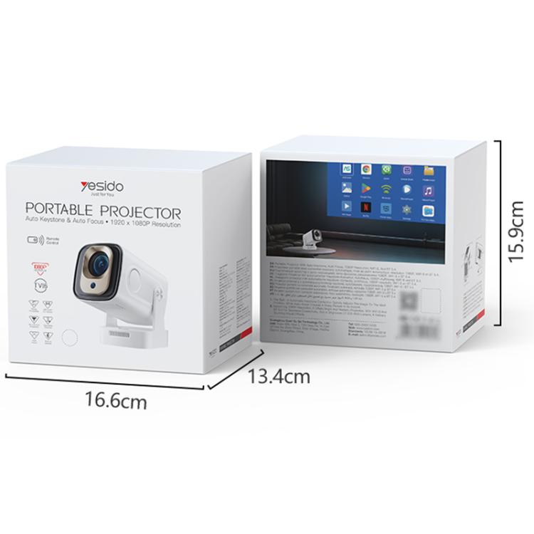 Yesido TV16 1080P Auto Focus Bluetooth 5.4 Smart Projector, EU Plug, UK Plug, US Plug