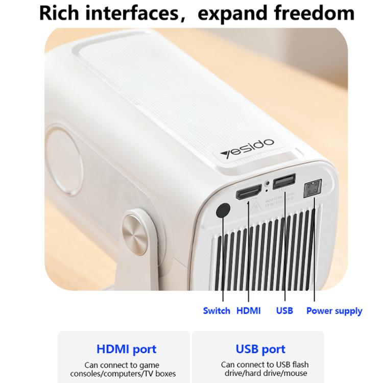 Yesido TV16 1080P Auto Focus Bluetooth 5.4 Smart Projector, EU Plug, UK Plug, US Plug